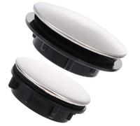 NIYANGLE 2 Pezzi Tappo Copriforo Lavello Cucina in Acciaio Inossidabile e Plastico Argento, Leggero e Semplice, per Lavello e Lavabo in Cucina e Bagno