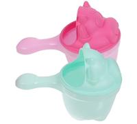 NIYANGLE 2 Pezzi Tazza Shampoo per Cartoon in Pp e Tpe, Resistente Agli Urti e Leggera, Design Creativo e Generoso, per Risciacquo Chioma Sotto la Doccia