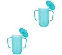 NIYANGLE 2 Pezzi Tazza Sippy per Anziani e Pazienti Disabili con Cannuccia e Bicchiere per Alimentazione Facile Anziani e Persone con Disfagia
