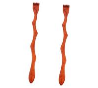 NIYANGLE 2 Pz solletico stivali grattaschiena strumenti per massaggiare massaggiatore per la schiena a forma di serpente strumento di massaggio in legno prurito afferratore posteriore wengé
