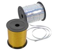 NIYANGLE 2 Rotoli Nastro Arricciato per Palloncini, 228 Metri, Plastico | Finitura Lucida, Resistente a Strappi e Scolorimento, Copertura Ampia, per Pacchi Regalo e Casa