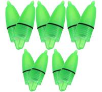 NIYANGLE 20 Pezzi Campanello Luminoso da Pesca Clip in Plastica Verde per Canna da Pesca, Luce LED Notturna per Allarme Morsi in Acqua Salata e Barca
