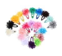 NIYANGLE 20pezzi Forcine Forma di Fiore per Bambine Realizzate in Chiffon Colorati Fermagli per Capelli per Ragazzo Ragazza e Ragazze Colore Casuale