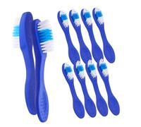 NIYANGLE 20pezzi Spazzolino Manuale Con Manico Corto Per Detenzione Blu Igiene Orale Sicura Per Carceri e Viaggi Facile Da Trasportare e Confezionato Singolarmente