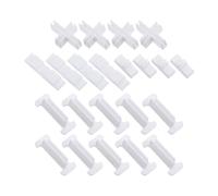 NIYANGLE 22 Pezzi Fermaglio Divisorio per Cassetti in Plastica Bianco Clip di Fissaggio e Connettore a Croce per Uffici e Soggiorni, Facile Installazione e Collegamento Sicuro