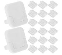 NIYANGLE 24 Pezzi Copertura Protettiva per Prese Elettriche 3 Fori Bianco in Plastica con Anello Estraibile, Protezione Stabile Contro Rischi Elettrici, Riutilizzabile per Soggiorno e