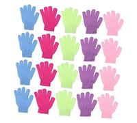 NIYANGLE 24 Pezzi Esfolianti per Doccia Scrub Nylon per Massaggio e Della Design Ergonomico per Abbondante e Comfort Colori Misti Colore Casuale