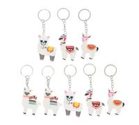 NIYANGLE 24 pezzi Portachiavi Alpaca in PVC Adorabili Portachiavi Multifunzionali Leggeri per Borse e come Pendenti per Borse Scolastiche e Porta Chiavi Amici