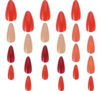 NIYANGLE 24 Pezzi Unghie Finte Nude Abs Applicazione Rapida e Design Semplice per Nail Art, Risparmio e Valorizzazione della Bellezza Naturale per Donne