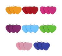 NIYANGLE 24pezzi Ciondoli Forma di Cuore in Acciaio Inossidabile di Targhette Grezze per Incisione per Creazione di Gioielli Fai da Te Design Univoco Superficie Personalizzabile