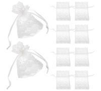 NIYANGLE 25 Pezzi Sacchetti in Rete con Coulisse per Piccoli Regali Caramelle Gioielli e Accessori Soluzione di Imballaggio e Conservazione