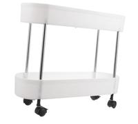 NIYANGLE 2livello Ruote Due Organizer Per Cucina e Bagno Mobile Multiuso Capacità Di Stoccaggio