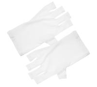 NIYANGLE 2paia Guanti UV per Lampada per Unghie Protezione senza Dita per Manicure Art Blocco della Luce Solare Confezione da Bianchi