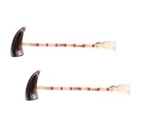 NIYANGLE 2pezzi Bastone Massaggiator Corno di Bue Grattaschiena Portatile Ergonomico per Sollievo dal Prurito alla Schiena Strumento Manuale per Massaggi Casa Viaggio