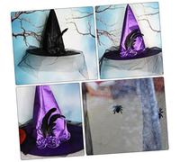 NIYANGLE 2pezzi Cappello Strega in Rete Per Halloween Cappello Strega Per Feste in Maschera e Cosplay