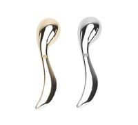 NIYANGLE 2pezzi Cucchiai Per Crema Viso in Lega Mini Spatoline Cosmetiche Riutilizzabili Per Massaggio Facciale e Applicazione Crema Compatti e Portatili Per Routine Di Cura