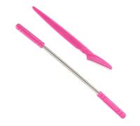 NIYANGLE 2Pezzi Epilatore Molla e Rasoio per Sopracciglia Rimozione Facile e Veloce Rosa per Guance Labbro