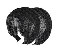 NIYANGLE 2pezzi Fasce Larghe Antiscivolo Per Donna Accessori Elasticizzati Per Coprire Grigi Turbanti Vintage Stile Boho Comodi e Sicuri Per Yoga e Attività Quotidiane