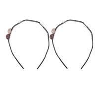 NIYANGLE 2pezzi Fascia per Capelli a Onde Decorativa per Donna Fascia Doppia Palla Leggera e Compatta Accessorio per Capelli alla Moda per Uso Quotidiano e Occasioni Speciali