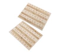 NIYANGLE 2pezzi Lavagna in Legno con Lettere Braille e Punti Intagliati Strumento Didattico per Apprendimento del Braille Adatto Persone Non Vedenti Problemi Visivi