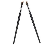 NIYANGLE 2pezzi Pennelli Angolati Per Eyeliner e Sopracciglia Pennello Piatto Per Ombretto e Trucco Professionale Per Occhi Design Ergonomico e Manico Resistente