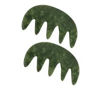 NIYANGLE 2pezzi Pettine per Massaggi del Capelluto Denti Larghi Strumento Gua Sha per Viso Pettine per Styling Massaggiante Portatile Utile per Districare i Capelli e Promuovere la Salute