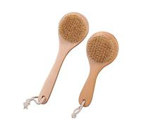 NIYANGLE 2pezzi Spazzola Esfoliante per Schiena Manico lungo Strumento per Pulizia Doccia Massaggio Corpo Rimuove Cellule Morte Morbida Non Irritante