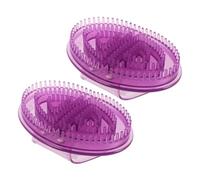 NIYANGLE 2pezzi Spazzola in Silicone per Massaggio Corpo e Capelluto Design Portatile e Comodo Materiale Sicuro e Resistente per Recupero Post Allenamento e Uso Quotidiano