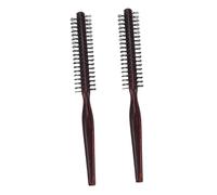NIYANGLE 2pezzi Spazzola Per Legno Di Pero Da Spazzola Rotonda Per Styling e Arricciatura Manico Ergonomico Per e Lisci Perfetta Per Uso Quotidiano e Asciugatura Al Phon