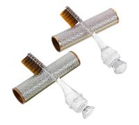 NIYANGLE 2pezzi Spazzolino da Viaggio in Morbida Decorazione Brillante da Spazzolini Manuali Portatili Compatti per Hotel Avventure Quotidiane e Campeggio