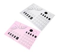 NIYANGLE 2pezzi Tappetino Silicone per Nail Art da Tappetino per Colorare e Timbrare ad Alta Precisione Cuscino per Tavolo Unghie per Esercizi Nail Art Forniture per Saloni