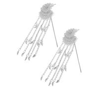 NIYANGLE 2pezzi Vintage Peacock Chain Hairpins for and Traditional Outfits Versatile Hair Accessories for Various Hairstyles Design with Thai and Laotian Aesthetic