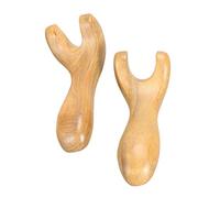 NIYANGLE 2pezzi Y-shape Wooden Massage Scraper Board for Trigger Point Therapy Face Arms and Back Natural Sandalwood for Relaxation and Improved