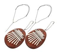 NIYANGLE 2sets Mini Kalimba Pianoforte in Legno di Sapele Strumento Musicale Note Portatile per Principianti Amanti della Musica Design Goccia d Acqua