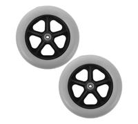 NIYANGLE 2sets Ruote Anteriori Piene Per Rotelle Pneumatici in Pvc Per Deambulatore Parti Ricambio Cuscinetti Girevoli Antiscivolo Per Attrezzature Per Anziani
