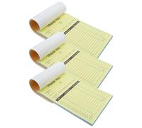 NIYANGLE 3 Pezzi Blocchetto Ricevute Fiscali Bianco a Due Copie Carta e Design a Doppia Parte, Gestione Ordini Ottimizzata per Negozi al Dettaglio e Lavoratori Mobili