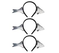 NIYANGLE 3 pezzi di cerchietto per capelli a forma di pesce divertente - cerchietto per capelli a forma di animale marino per feste, copricapo da donna - grazioso per a di pesce per cosplay, spa,