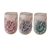 NIYANGLE 3 Pezzi Doccia Esfolianti Doppio e Rosa per Bagno Rimuovono Polvere e Dalla Design Confortevole e Resistente Accessori per La Del