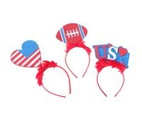 NIYANGLE 3 pezzi Fasce per Independence Day Divertenti Accessori per Feste Decorazioni Leggere e Resistenti per Foto Unisex Stile Cartoon Americana