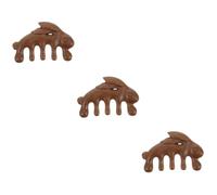 NIYANGLE 3 Pezzi Pettine meridiano della testa Largo dente dentato pettine massaggiatore per cuoio capelluto strumento massaggiatore manuale strumento per il massaggio dei Di legno