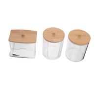 NIYANGLE 3 Pezzi Porta Cotton Fioc Organizzatori Per Bagno E Contenitori Per Farmaci Con Coperchi Accessori Contenitore Per Cotton Fioc Palline Fermagli Per