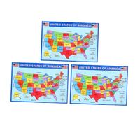NIYANGLE 3 pezzi Poster Mappa degli Stati Uniti per Cameretta Ragazzi e Ragazze Decorazione Parete Resistente allo Sbiadimento Mappa Geografica Educativa con Stati e Città per Aula e Casa