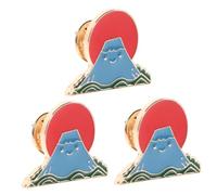 NIYANGLE 3 Pezzi Spilla Cartoon Fuji San in Spilla Decorativa per e Accessorio Giapponese e Versatile