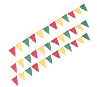 NIYANGLE 3 Pezzi Striscione Gagliardetto Triangolare in Lino e Corda di Canapa, Leggero e Facile da Conservare, Decorazione Rustica per Matrimonio e Festa Shower