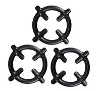 NIYANGLE 3 pezzi Supporti per Pentole Gas in Ghisa Antiscivolo e Antiscottatura Compatibili con Piani Cottura a Gas e Cucine da Campeggio Facili da Installare e Rimuovere