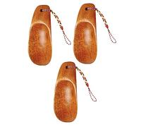 NIYANGLE 3 Pz Calzascarpe in Legno Massello Portachiavi in corno Di Scarpe in Legno Calzascarpe Di Bambù Stivale Mini Calzascarpe Casse Audio Scarpe Superiori Nylon Uomo Stile Giapponese