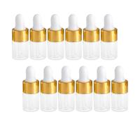 NIYANGLE 30 Bottiglie Contagocce in Vetro Trasparente da 1ml Design a Pipetta per Oli Essenziali, Multiuso per Aromaterapia e Viaggi, Confezione da 30 Pezzi
