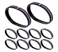 NIYANGLE 30 Pezzi Bracciale Sensibilizzazione Cancro al Seno in Silicone
