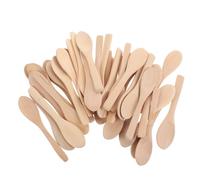 NIYANGLE 36pezzi Cucchiai in Legno per DIY Strumenti Pratici per Trucco e Salone Cucchiaini Curvi Leggeri e Facili da Pulire Design Semplice per Uso Domestico e Professionale
