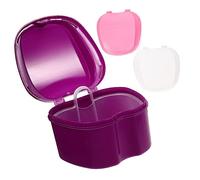 NIYANGLE 3pezzi Per Protesi Dentaria Scatola Porta-protesi in Per Dentaria Ripiano Scarico Integrato Facile Trasportare